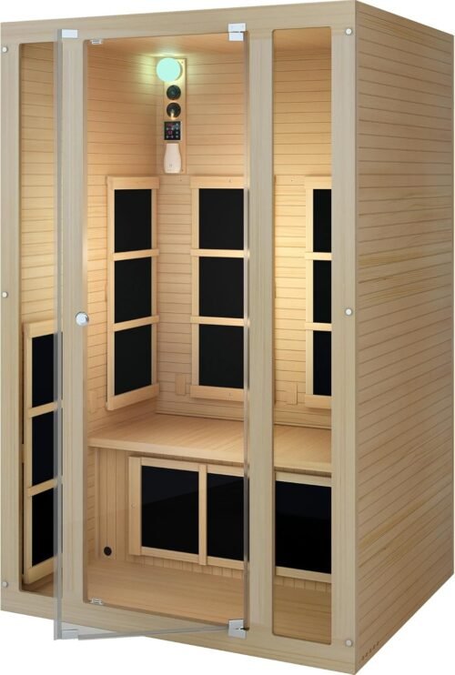 JNH Lifestyles 2-Person Home Infrared Sauna Low EMF, Joyous – Indoor Personal Luxury Spa for House and Gym